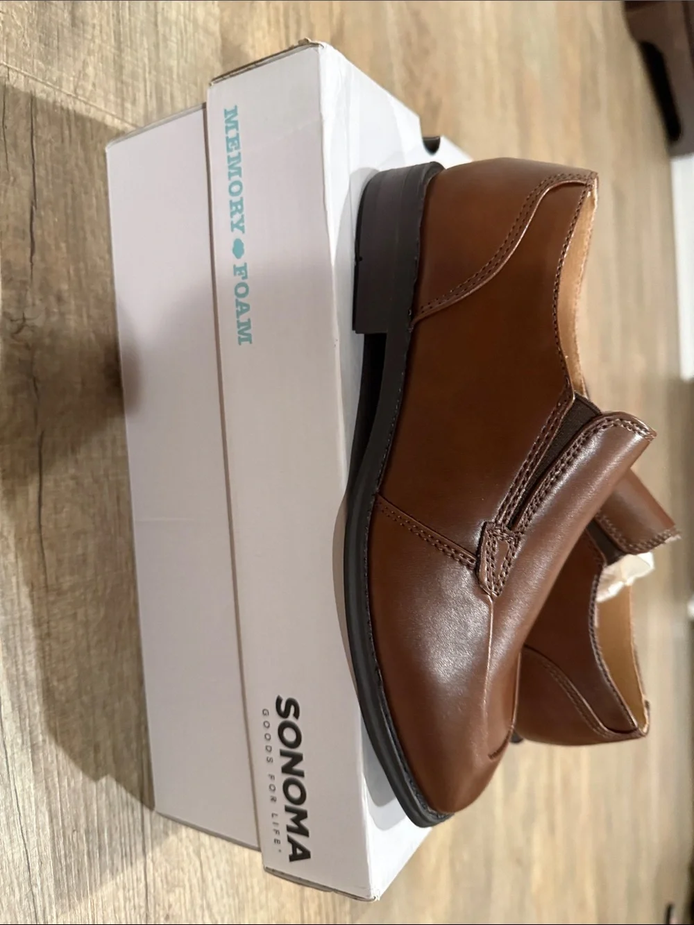 Sonoma Brown Leather Slip-On Loafers